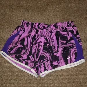 Purple marble Nike dry-fit shorts